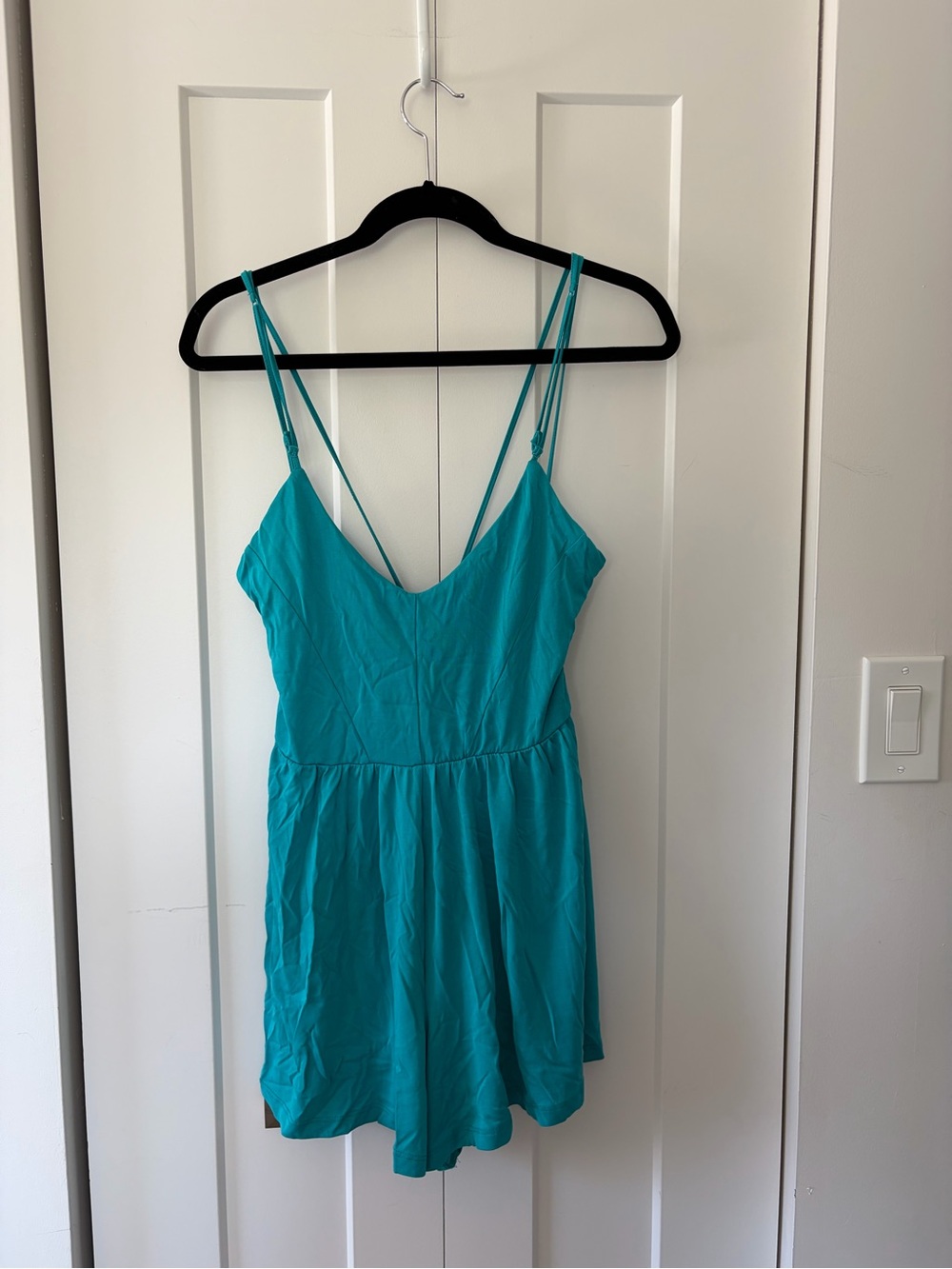 Turquoise Spaghetti Strap Women’s Romper